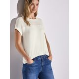 T-shirt - Effen - Jersey - Ronde Hals - Kwartmouw - Normale Pasvorm