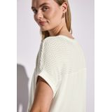 T-shirt - Effen - Jersey - Ronde Hals - Kwartmouw - Normale Pasvorm