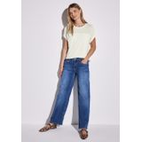 T-shirt - Effen - Jersey - Ronde Hals - Kwartmouw - Normale Pasvorm