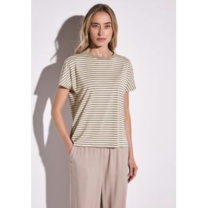 T-shirt - Ronde Hals - Streeppatroon - Viscose Mix