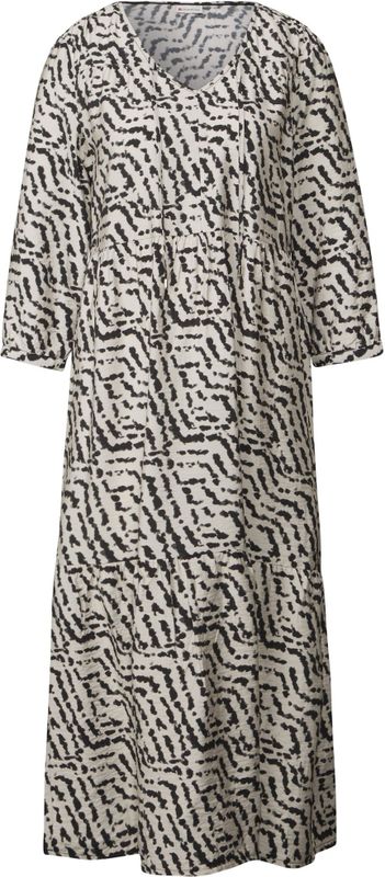 Street One - Midi-Tuniekjurk - Grafisch Patroon - V-hals - 3/4 Mouwen