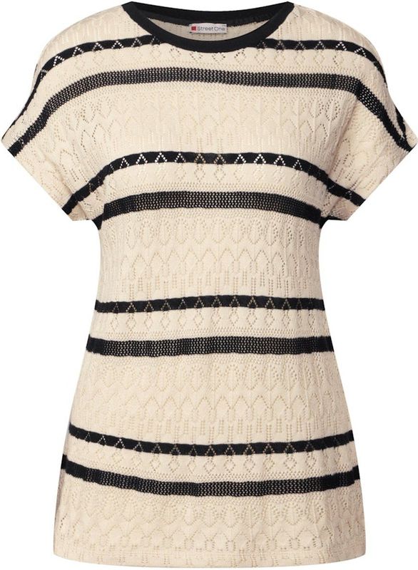 Street One - A323158 - T-shirt - Gestreept - Ajour - Dames
