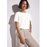 Street One - T-shirt - Fijn Structuurpatroon - Korte Mouwen - Dames