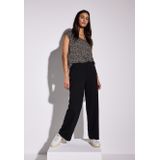 Street One - T-shirt - Grafisch Patroon - Ronde V-hals - Stretch Viscosemix