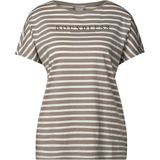 Street One - Gestreept Shirt - Beige - Dames