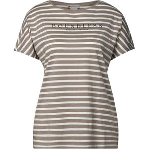 Street One - Gestreept Shirt - Beige - Dames