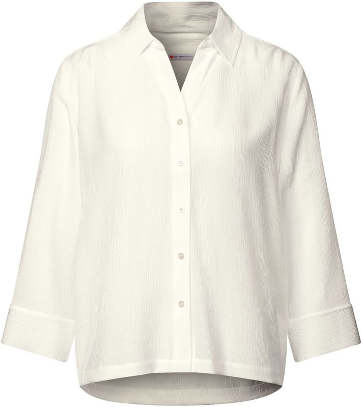 Street One - Crinkle Overhemdblouse - Licht - Viscosemix