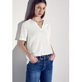 STREET ONE - Blouse - Glory Red - Korte Mouwen - Ingesneden Ronde Hals