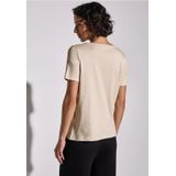 Street One - T-shirt - Zwart - Katoen-Modaal