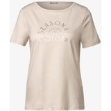 Street One - T-shirt - Zwart - Katoen-Modaal