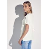 STREET ONE - Shirttop Style Crista - Offwhite - Regular Fit - Korte Mouwen