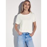 STREET ONE - Shirttop Style Crista - Offwhite - Regular Fit - Korte Mouwen