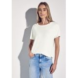 STREET ONE - Shirttop Style Crista - Offwhite - Regular Fit - Korte Mouwen
