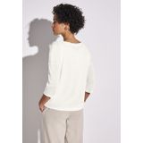 Street One - A323154 - T-shirt - Gebroken Wit - Dames - 3/4 Mouwen