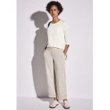 Street One - A323154 - T-shirt - Gebroken Wit - Dames - 3/4 Mouwen