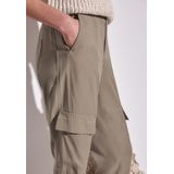 Street One Dames Paperbag broek in cargolook in Beige, in size: 32