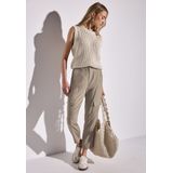 Street One Dames Paperbag broek in cargolook in Beige, in size: 32