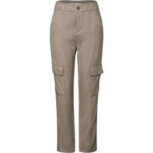 Street One Dames Paperbag broek in cargolook in Beige, in size: 32