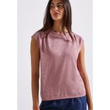 STREET ONE Shirttop Style LEA - Blush Peach - Elastische Taille - Korte Mouwen