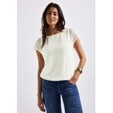 Street One - A323327 - T-shirt - Gebroken Wit