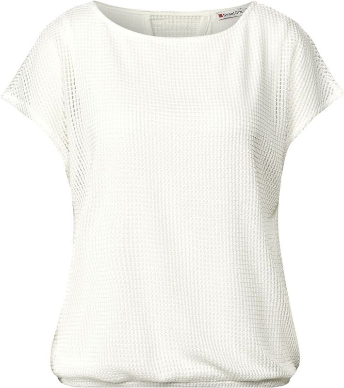 Street One - A323327 - T-shirt - Gebroken Wit