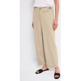 Street One - Piqué Broek - High Waist - Casual Pasvorm - Zwart - Stretchmateriaal