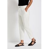 Street One - Paperbag Broek - Wit - Casual Pasvorm