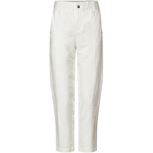 Street One - Paperbag Broek - Wit - Casual Pasvorm