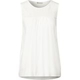 Street One Dames Top met ajour details in Wit, in size: 34