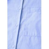 Blouse - Krijtstrepen - Katoen - Losse Pasvorm - Driekwart Mouw