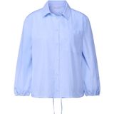 Blouse - Krijtstrepen - Katoen - Losse Pasvorm - Driekwart Mouw