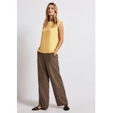 STREET ONE - Shirttop - Buttercream Yellow - Met Mesh Details