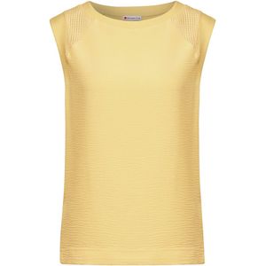 STREET ONE - Shirttop - Buttercream yellow - Met Mesh Details