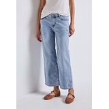 Street One - Wide Legs - Jeans - Blauw - Katoenmix met Stretch