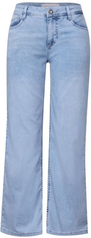 Street One - Wide Legs - Jeans - Blauw - Katoenmix met Stretch