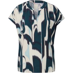 STREET ONE - Blousetop - Tide blue - Met Grafisch Patroon