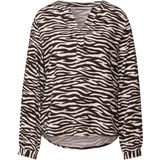 STREET ONE - Blouse - Donkerbruin/Wit - Dierenprint - Lange Mouw