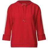 STREET ONE - Hoodie - Racing Red - Ottoman Shirt met Tape