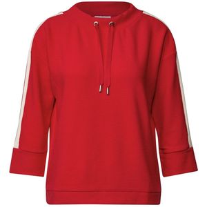 STREET ONE - Hoodie - Racing Red - Ottoman Shirt met Tape