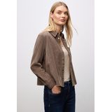 Street One Dames Corduroy overhemd blouse in Bruin, in size: 36