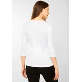 STREET ONE - Style Pania - Shirt - Wit - 3/4-mouwen met Extra Voering aan de Voorkant