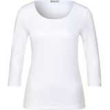 STREET ONE - Style Pania - Shirt - Wit - 3/4-mouwen met Extra Voering aan de Voorkant