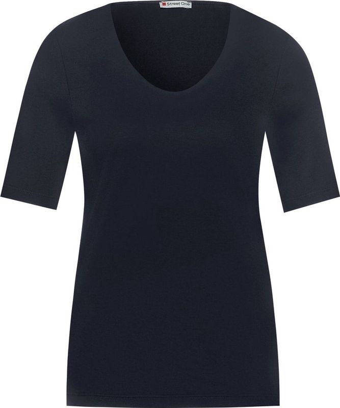 Street One T-shirt Palmira - Donkerblauw met Korte Mouwen