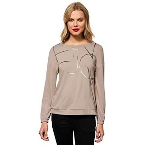 Street One Dames A318916 shirt met lange mouwen Buff Sand Melange, 40, Buff Sand Melange, 40