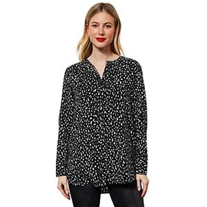 Street One A343609 Lange damesblouse (1 stuk), zwart.