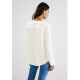 Street One - Dames Blouse - Blauw - Lange Mouwen - Ronde Hals met Split