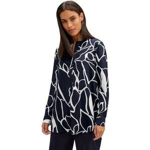 Street One Gedrukte longblouse met tape, blauw (deep blue), 36
