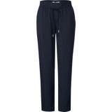 Street One Dames Loose fit viscose broek in Blauw, in size: 32