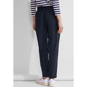Street One Dames Loose fit viscose broek in Blauw, in size: 32