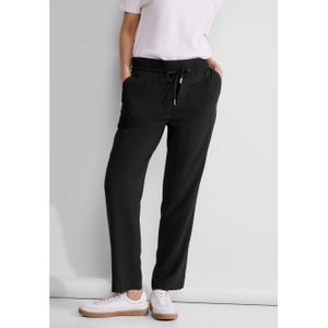 Street One - Loose Fit - Viscose Broek - Zwart